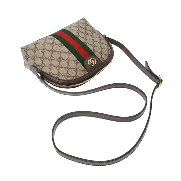 Gucci Ovdia Beige Ebony GG Supreme Canvas Shoulder Bag - Picture 3 of 9